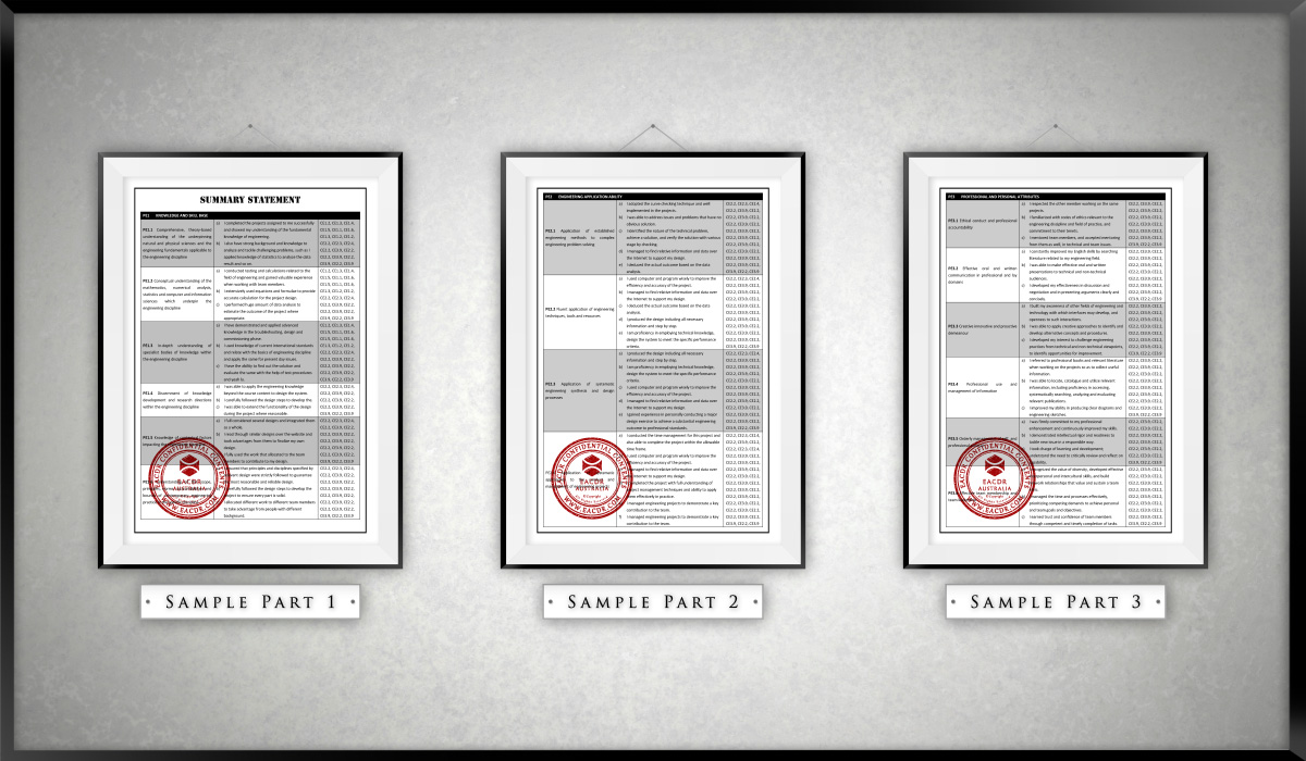 EA 职业评估 Engineers Australia (EA) Migration Skills Assessment Competency Demonstration Report (CDR)